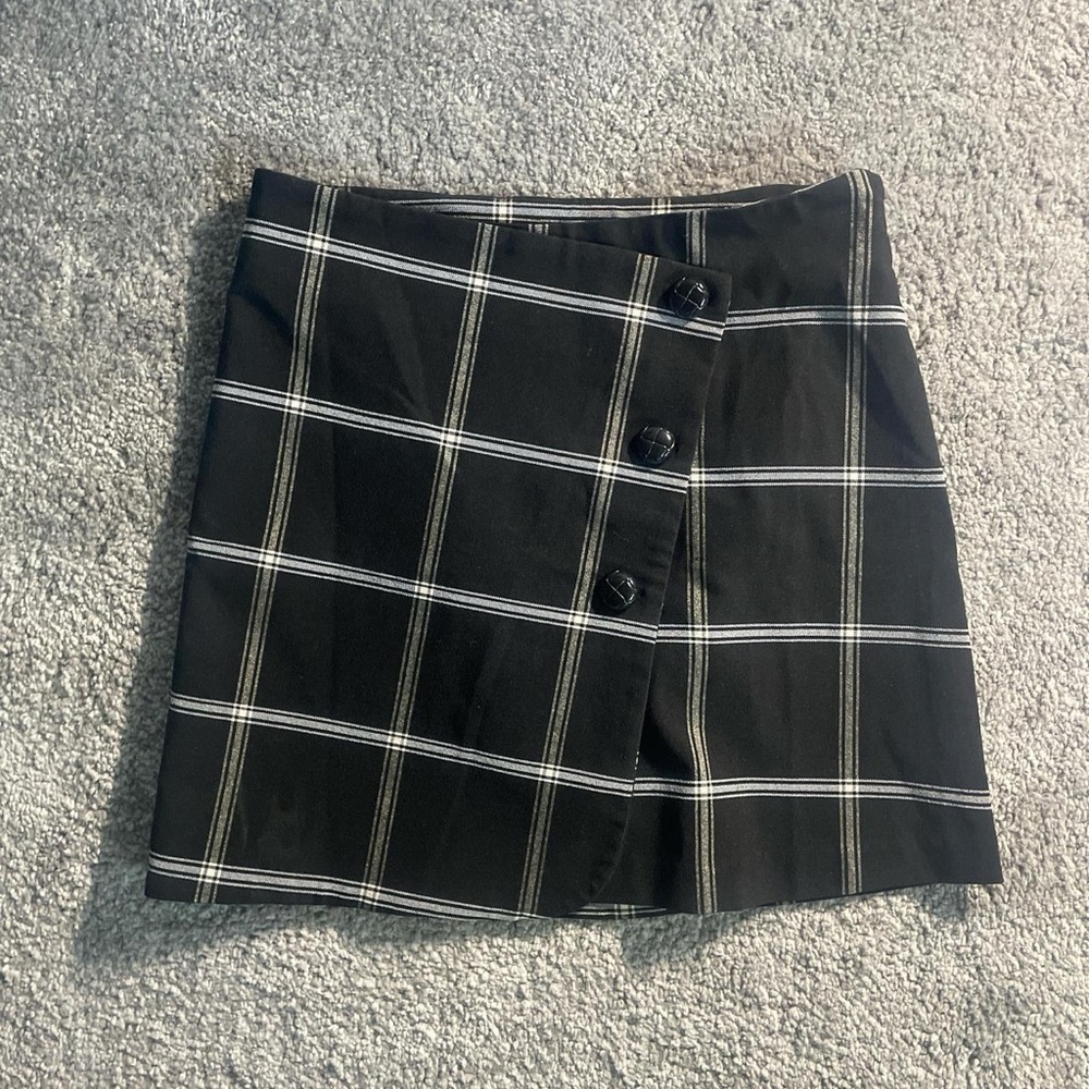 Urban Outfitters Black Plaid Mini Skirt